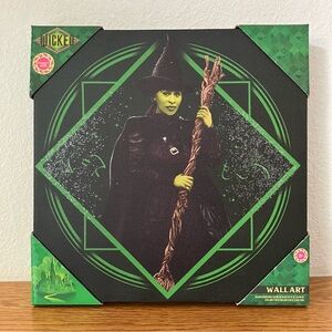 WICKED Movie Elphaba Cynthia Erivo Glitter Wall Art Canvas Square 12 x 12 NIB